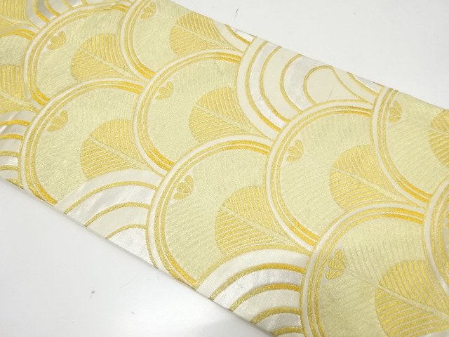 JAPANESE KIMONO / ANTIQUE FUKURO OBI / SILK / WOVEN SEIGAIHA